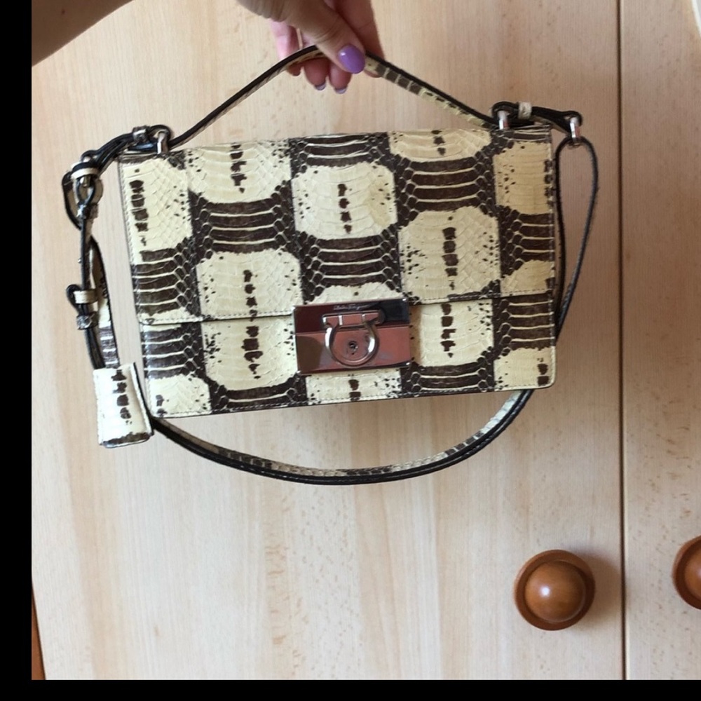 Salvatore Ferragamo Aileen Python Bag - image 7